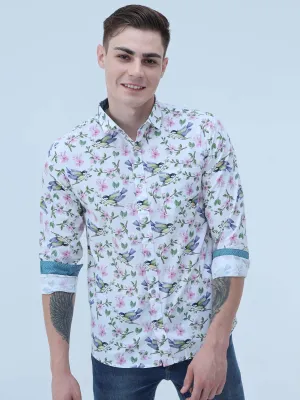 Hummy Bird Digital Printed Full Shirt