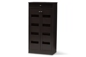 Warren Wenge Brown Finished Shoe Cabinet