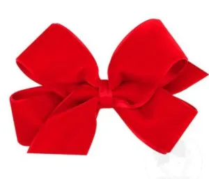 Wee Ones Classic Red Velvet Bow with Satin Lining